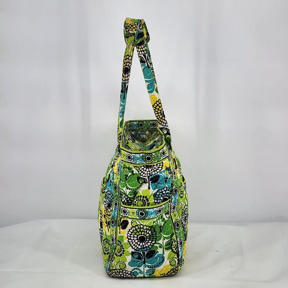 Vera Bradley Retired Limes Up Green Large Weekender Get Going Tote Bag RARE - Picture 3 of 11
